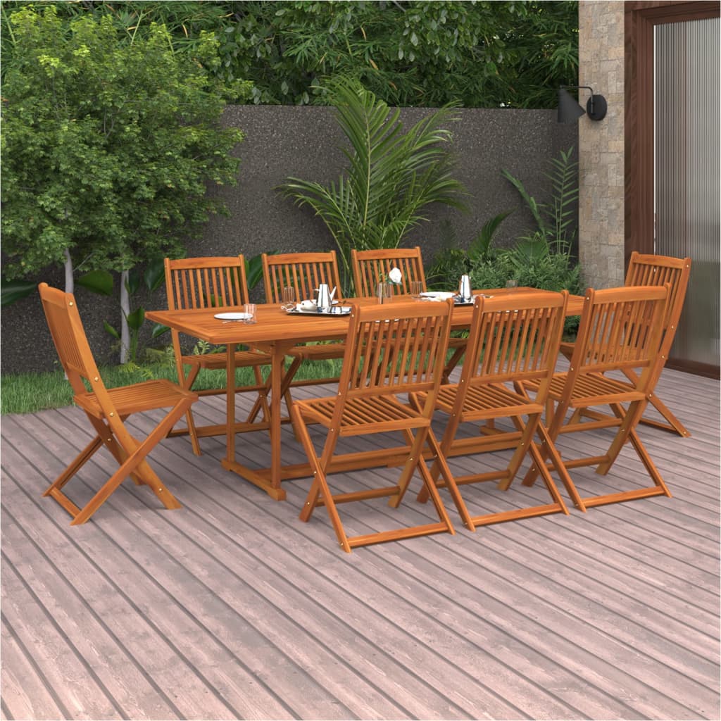vidaXL Dining Set | Brown | Solid Acacia wood | Large | Dining Set | Rectangular