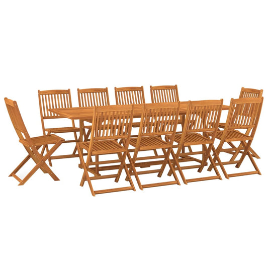 vidaXL Dining Set | Brown | Solid Acacia Wood | Large | Foldable | Dining Set