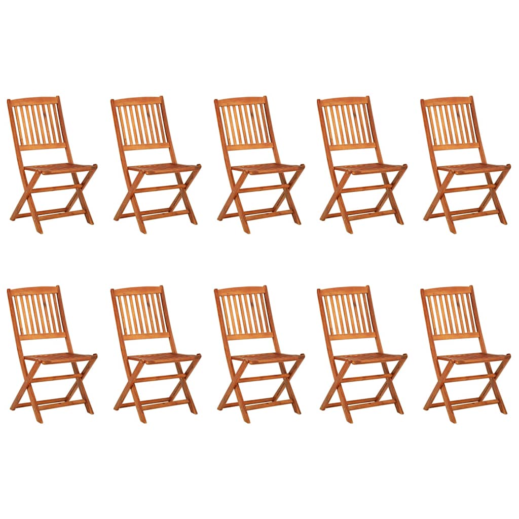 vidaXL 11 Piece Garden Dining Set 220x90x75 cm Solid Wood Acacia