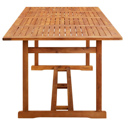 vidaXL Dining Set | Brown | Solid Acacia Wood | Large | Foldable | Dining Set