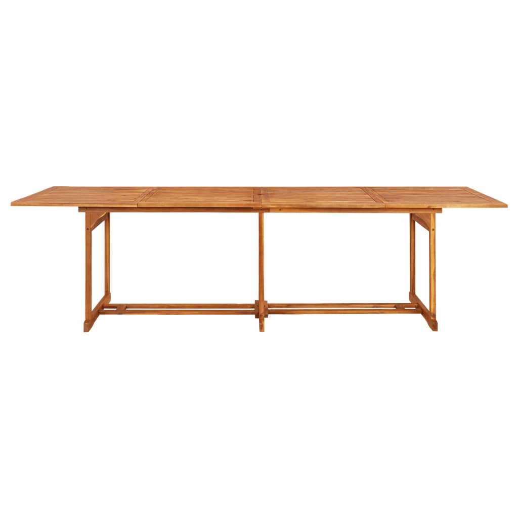 vidaXL Dining Set | Natural wood | Solid Acacia wood | Large | Foldable