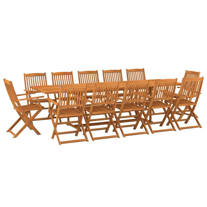 vidaXL 13 Piece Garden Dining Set 280x90x75 cm Solid Wood Acacia