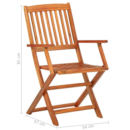 vidaXL Dining Set | Brown | Solid acacia wood | Large | Foldable | Dining Set