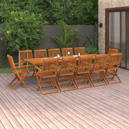 vidaXL Dining Set | Brown | Solid acacia wood | Large | Foldable | Dining Set