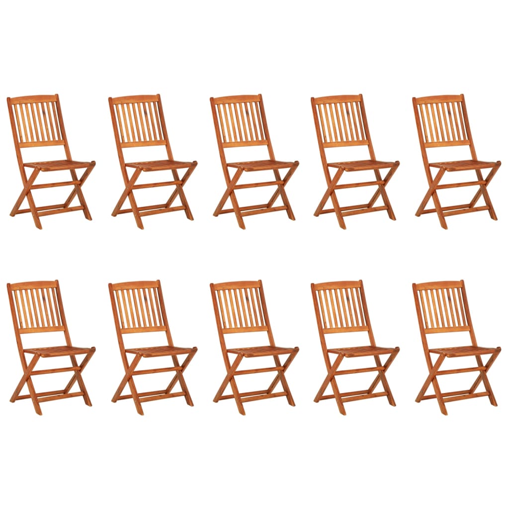 vidaXL Dining Set | Brown | Solid Acacia Wood | Large | Foldable | Dining Set