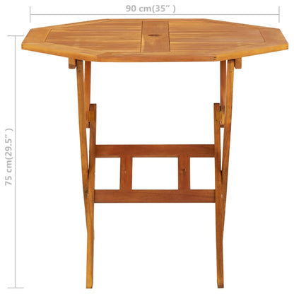 vidaXL 5 Piece Garden Dining Set Solid Acacia Wood
