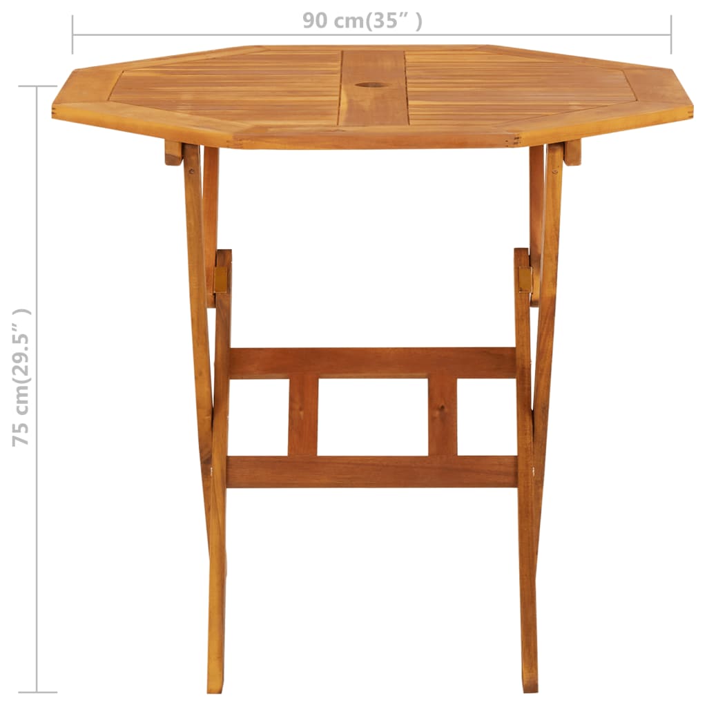 vidaXL 5 Piece Garden Dining Set Solid Acacia Wood