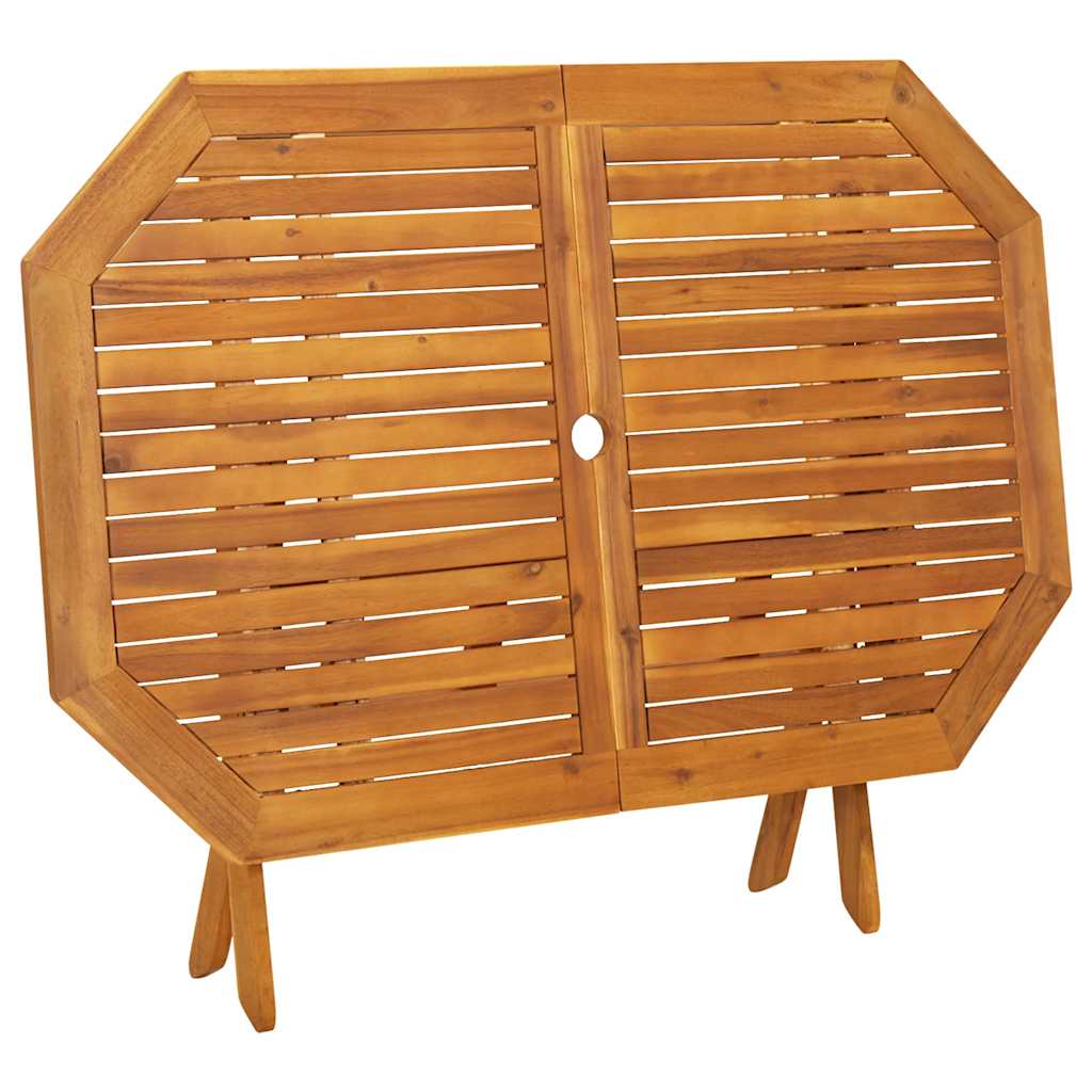 vidaXL Dining Set | Natural Wood | Solid Acacia Wood | 5 Piece Set |  Foldable