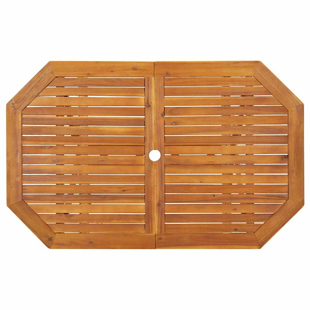 vidaXL Dining Set | Natural Wood | Solid Acacia Wood | 5 Piece Set |  Foldable