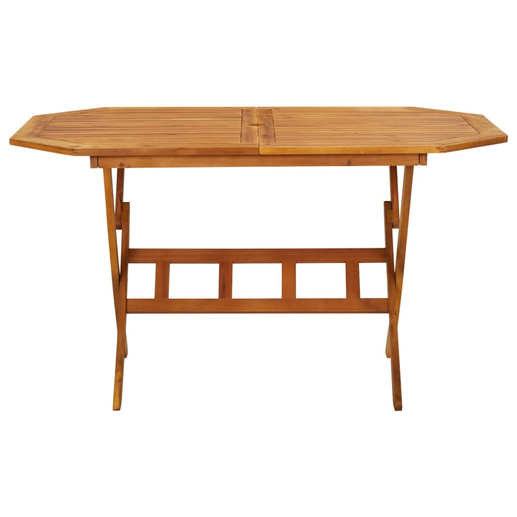 vidaXL Dining Set | Brown | Solid Acacia wood | Foldable | Garden Dining Set