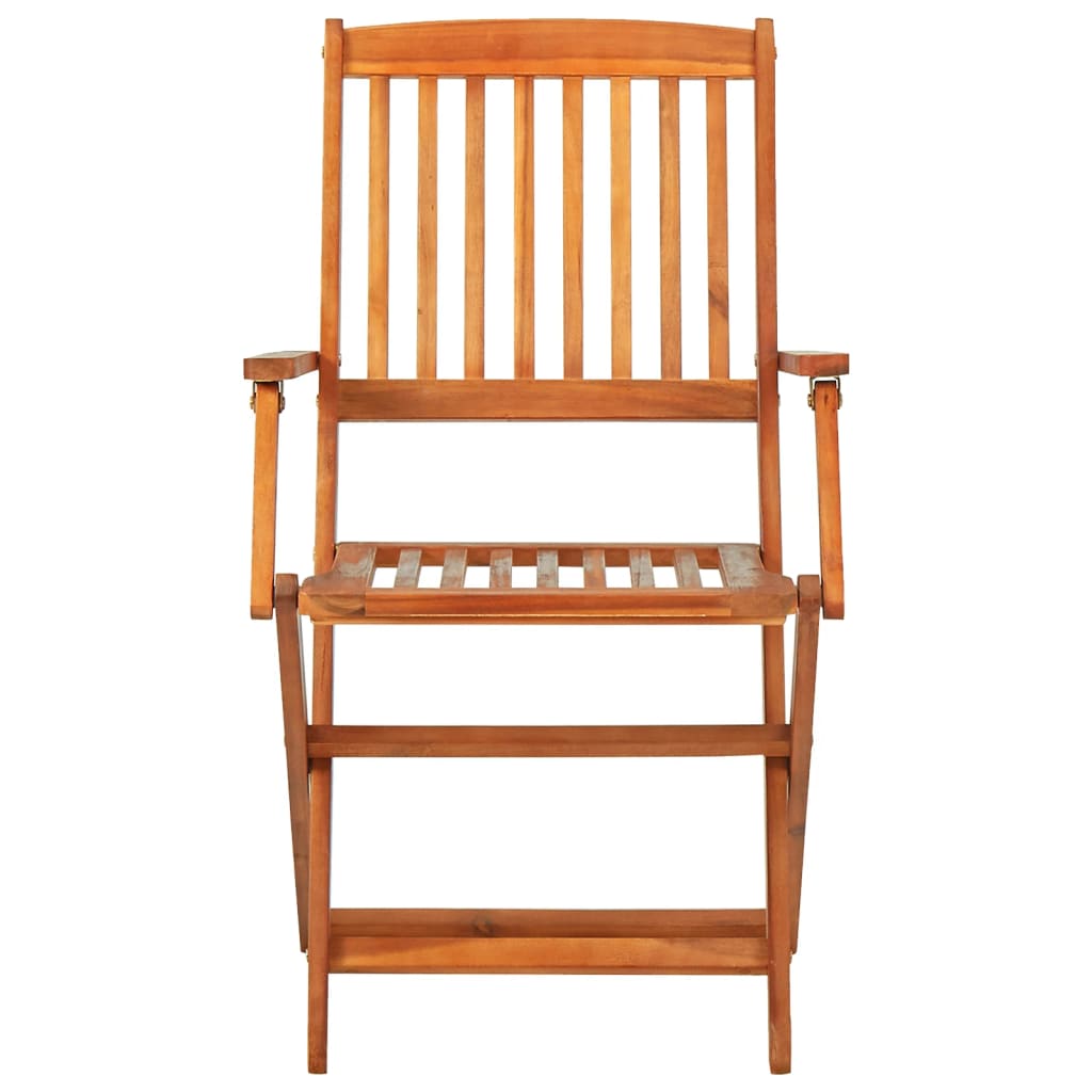 vidaXL Dining Set | Brown | Solid Acacia wood | Foldable | Garden Dining Set