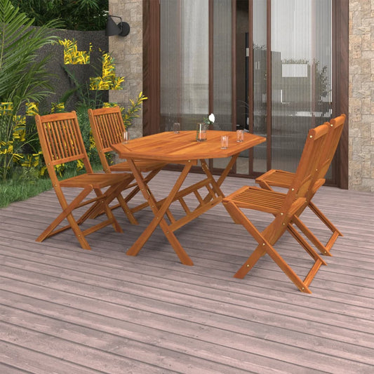 vidaXL Dining Set | Natural wood finish | Solid acacia wood | Medium
