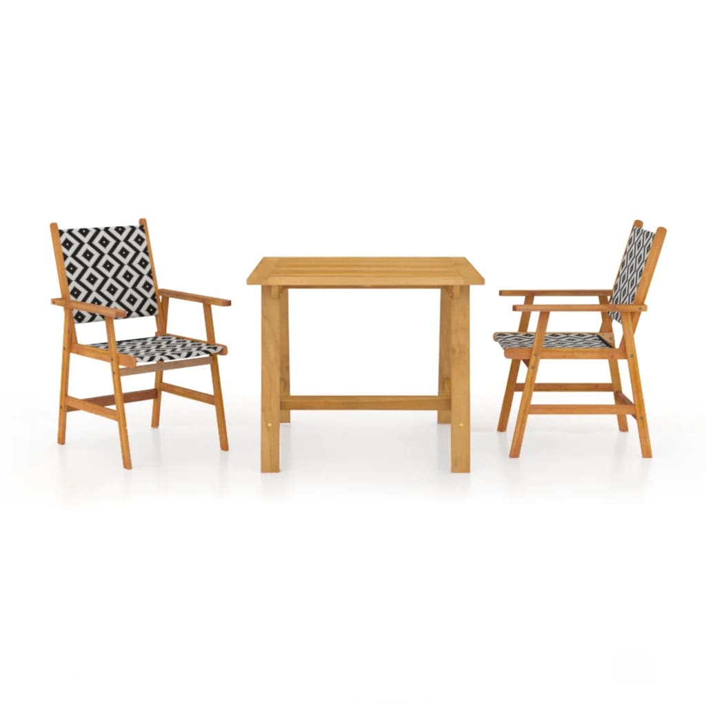 vidaXL Garden Dining Set | Brown | Solid Acacia Wood | Medium | Durable