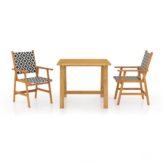 vidaXL Garden Dining Set | Brown | Solid Acacia Wood | Medium | Durable