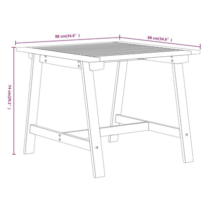vidaXL Garden Dining Set | Brown | Solid Acacia Wood | Medium | Durable
