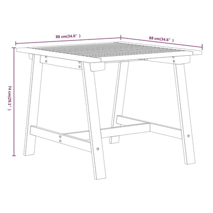 vidaXL 3 Piece Garden Dining Set Solid Acacia Wood