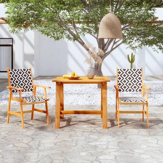 vidaXL Garden Dining Set | Brown | Solid Acacia Wood | Medium | Durable