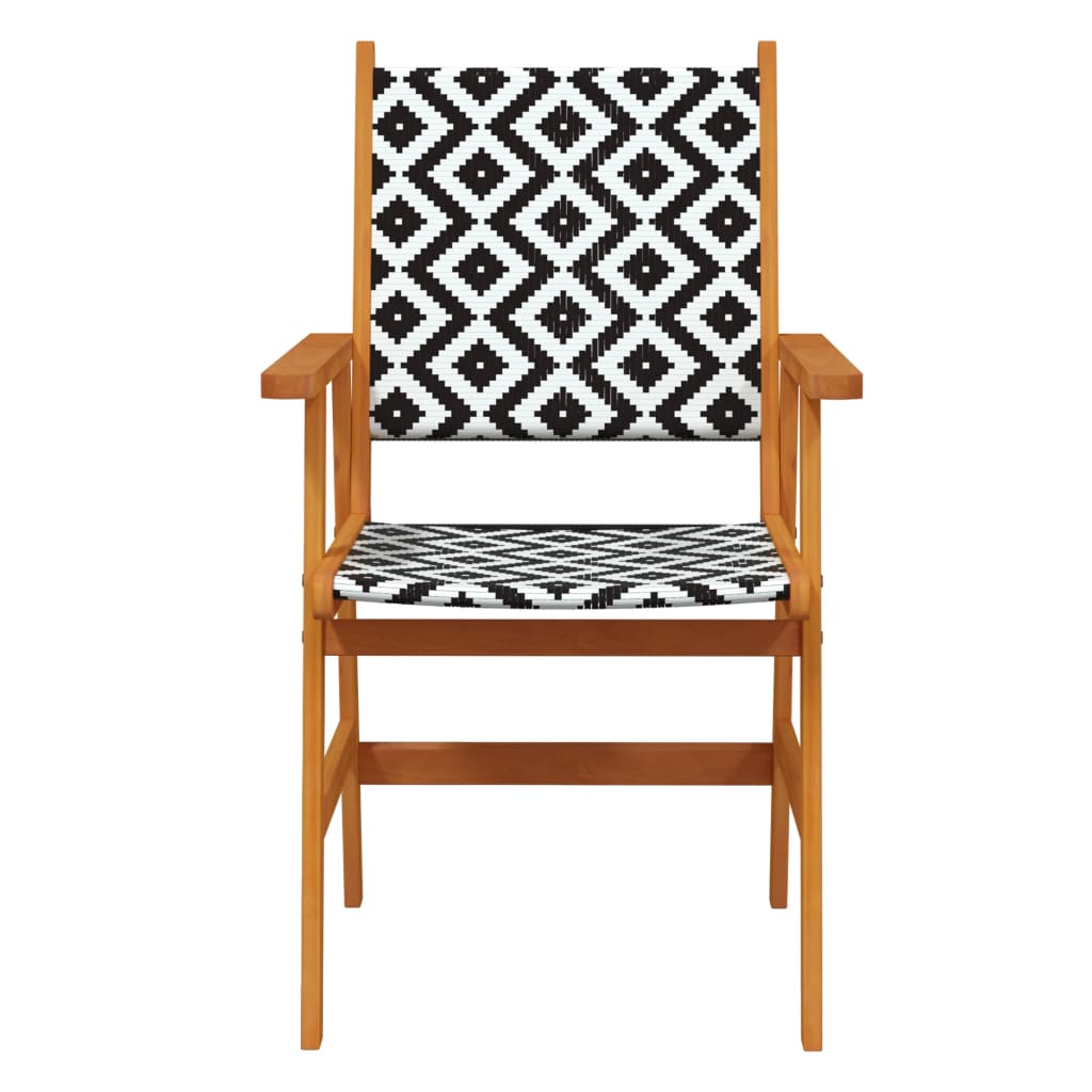 vidaXL Garden Dining Set | Acacia Brown | Solid Acacia wood, Poly rattan