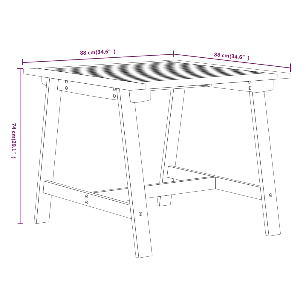 vidaXL Garden Dining Set | Acacia Brown | Solid Acacia wood, Poly rattan