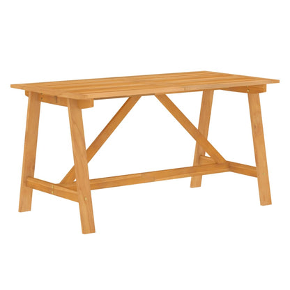 vidaXL Garden Dining Set | Brown | Solid Acacia Wood, Poly Rattan | 7 Piece