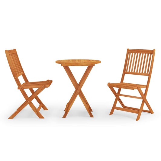 vidaXL Outdoor Dining Set | Wooden | Solid eucalyptus wood | Compact