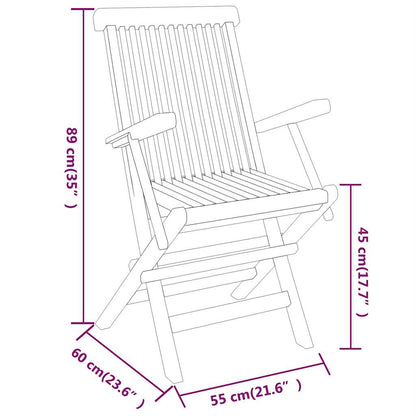 vidaXL Garden Dining Set | Natural Teak
