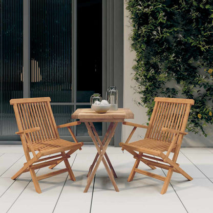vidaXL 3 Piece Garden Dining Set Solid Wood Teak