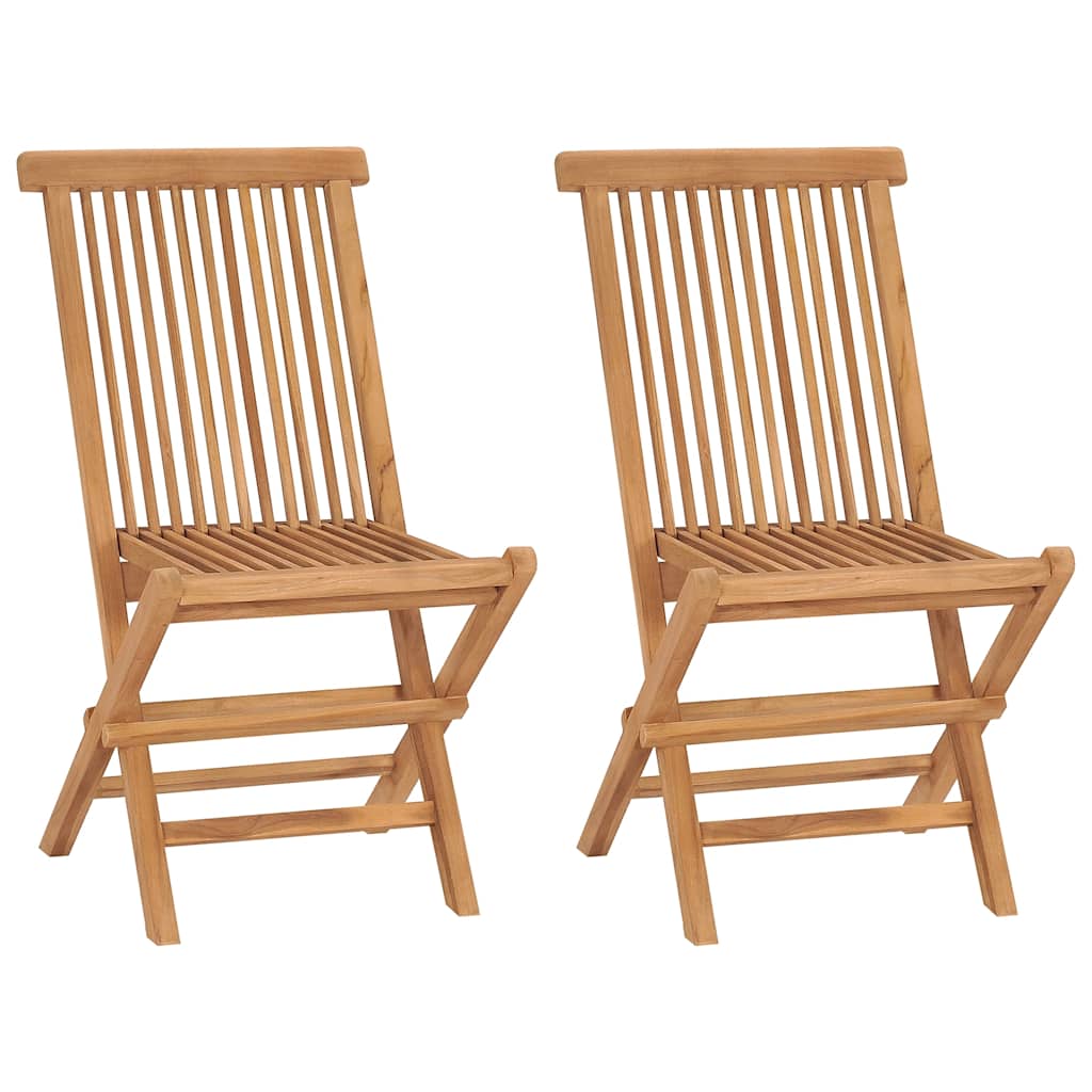 vidaXL Garden Dining Set | Teak | Solid teak wood | Compact | Foldable