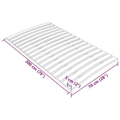 vidaXL Bed Slats Replacement with 17 Slats 70x200 cm