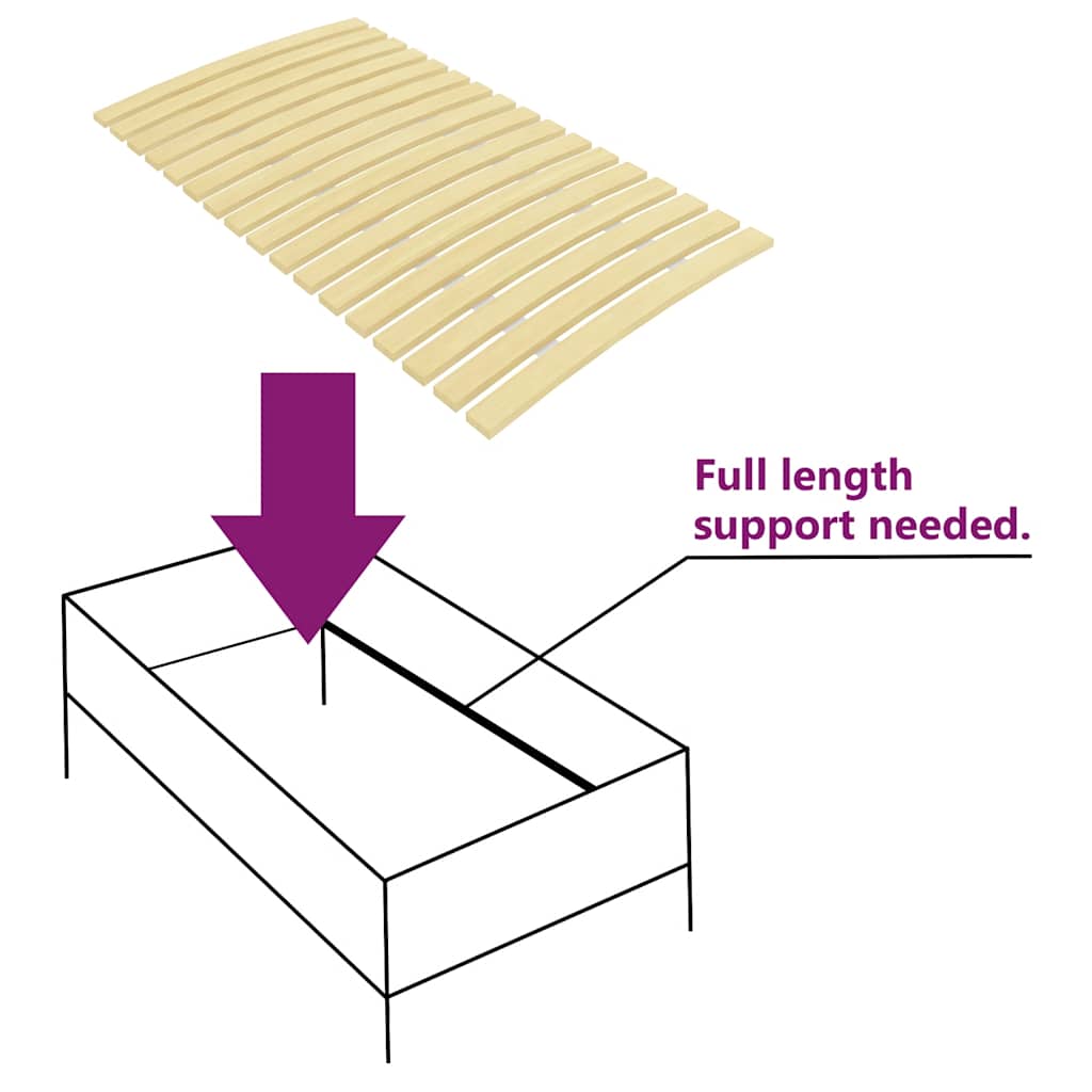 vidaXL Bed Slats Replacement with 17 Slats 80x200 cm
