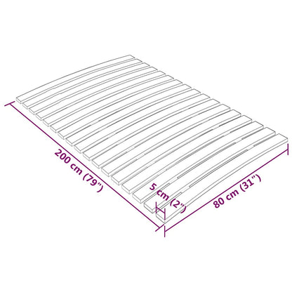 vidaXL Bed Slats Replacement with 17 Slats 80x200 cm