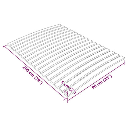 vidaXL Bed Slats Replacement with 17 Slats 90x200 cm