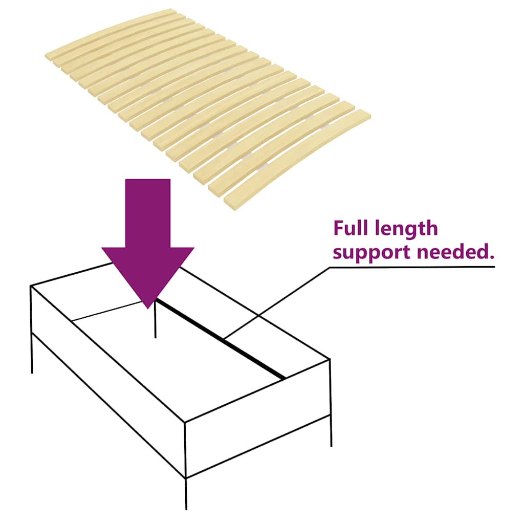 vidaXL Bed Slats Replacement with 17 Slats 100x200 cm