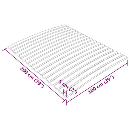 vidaXL Bed Slats Replacement with 17 Slats 100x200 cm