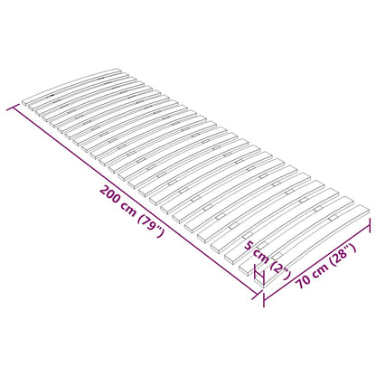 vidaXL Bed Slats Replacement with 24 Slats 70x200 cm