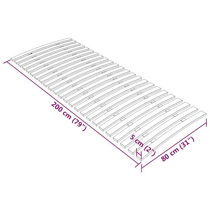 vidaXL Bed Slats Replacement with 24 Slats 80x200 cm