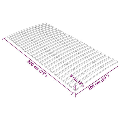 vidaXL Bed Slats Replacement with 24 Slats 100x200 cm