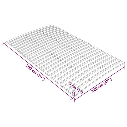 vidaXL Bed Slats Replacement with 24 Slats 120x200 cm