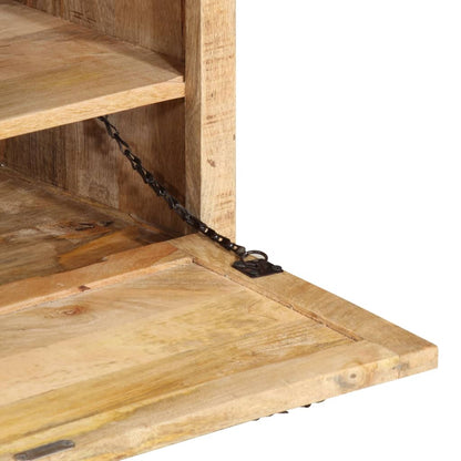 vidaXL Shoe Storage Bench | Natural Wood | Solid Mango Wood | Medium