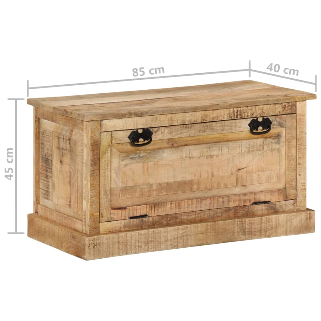 vidaXL Shoe Storage Bench | Natural Wood | Solid Mango Wood | Medium
