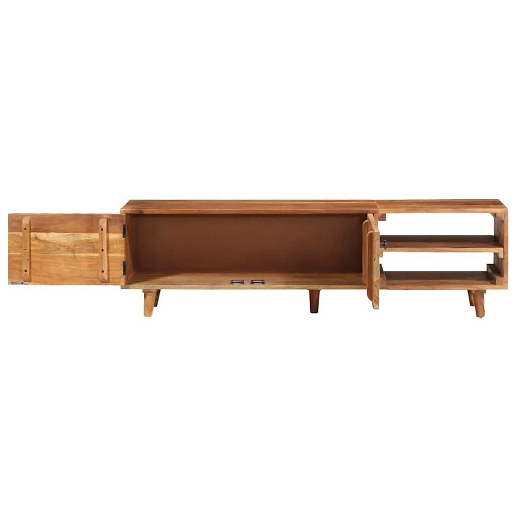 vidaXL TV Cabinet Solid Wood Acacia with Honey Finish 140x30x40 cm