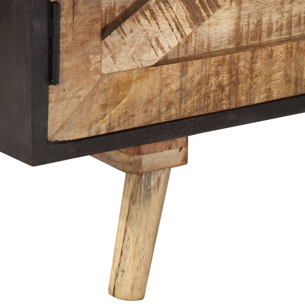 338420 vidaXL TV Cabinet 140x30x46 cm Rough Mango Wood and Solid Acacia Wood