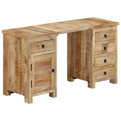 338209 vidaXL Pedestal Desk Solid Wood Mango 140x50x77 cm