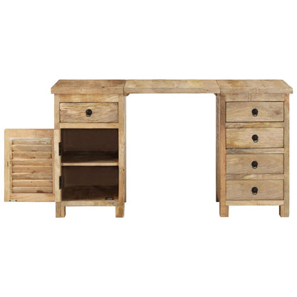vidaXL Pedestal Desk Solid Wood Mango 140x50x77 cm