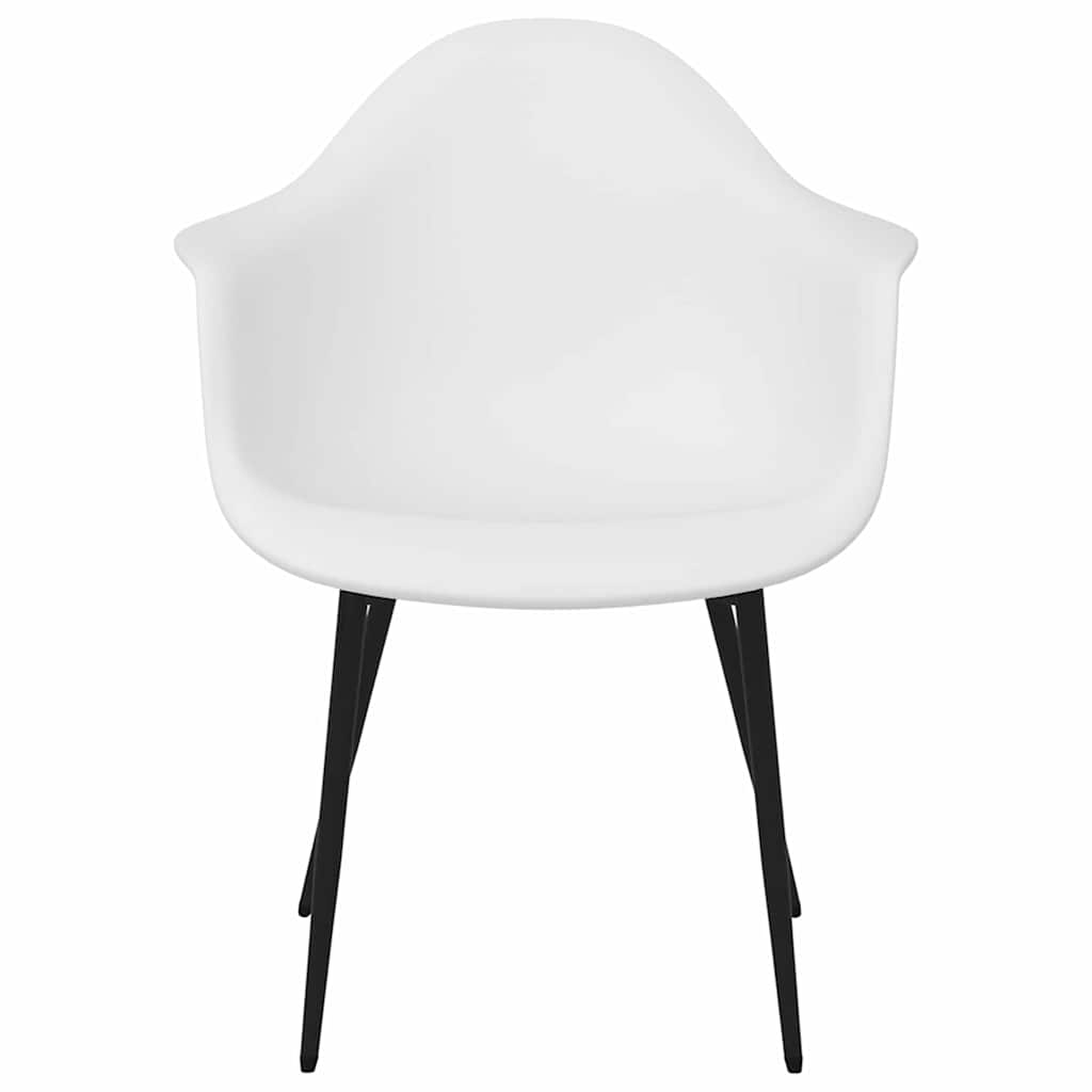 vidaXL Dining Chairs 6 pcs White PP