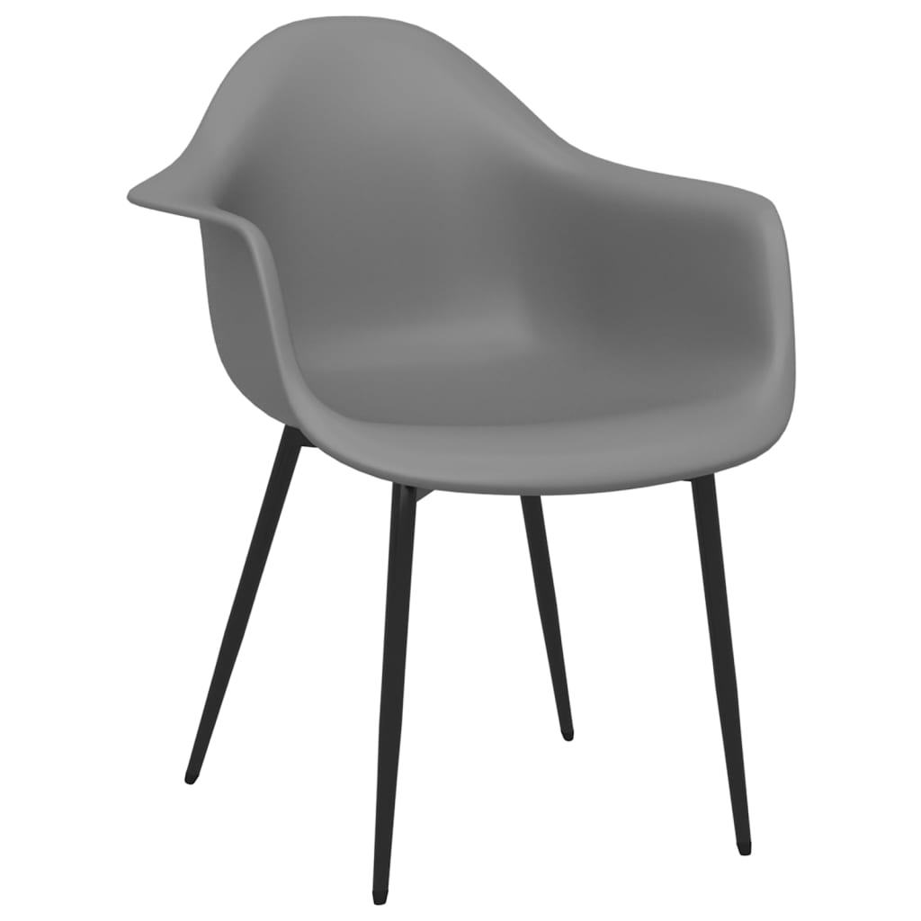 vidaXL Dining Chairs 6 pcs Grey PP