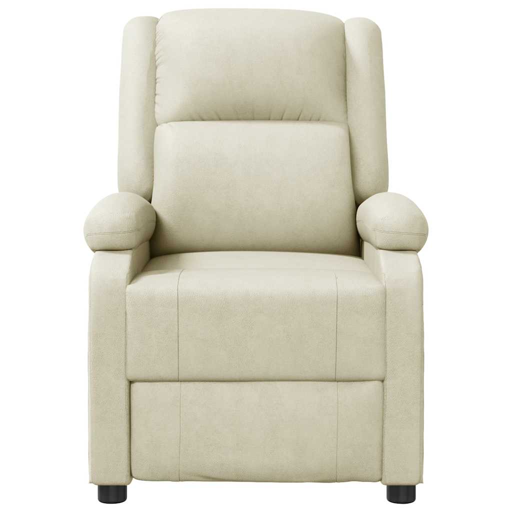 vidaXL Massage Chair Cream White Faux Leather