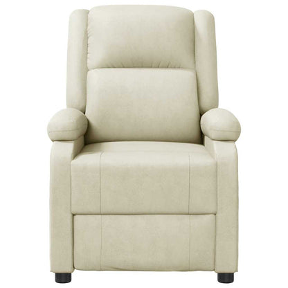vidaXL Massage Chair Cream White Faux Leather