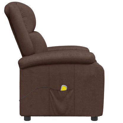 vidaXL Massage Chair Brown Faux Leather
