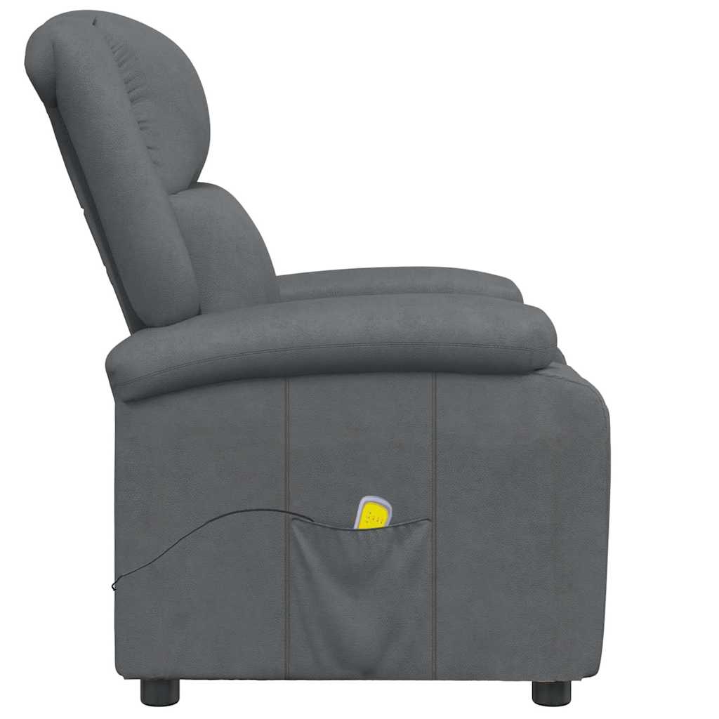 vidaXL Massage Chair Grey Faux Leather